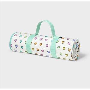 NWT! Disco Hearts Wave Picnic Blanket White/Teal - ROLLER RABBIT x TARGET